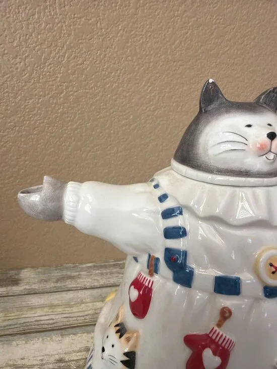 Dept 56 Three Little Kittens Storybook Collection Ceramic Teapot Cookie Jar - Picture 3 of 16